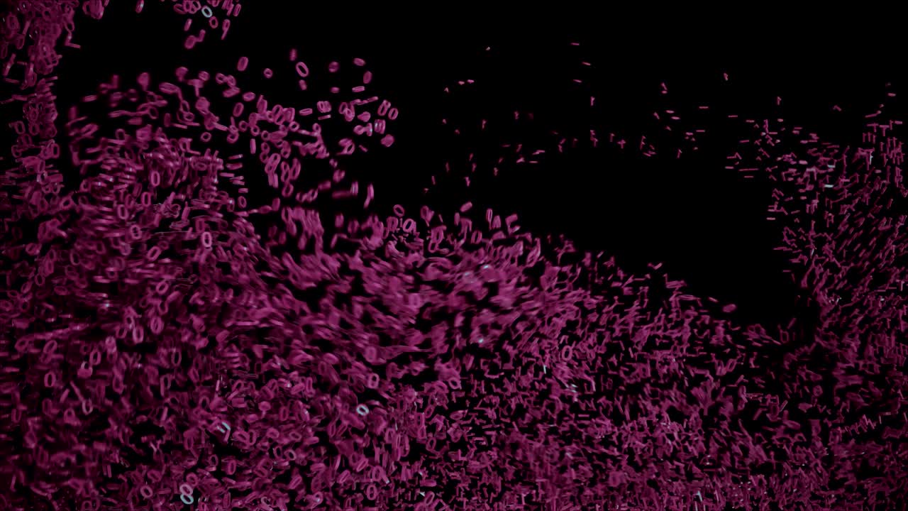 이진 1과 0이 혼란스럽게 여 있습니다.