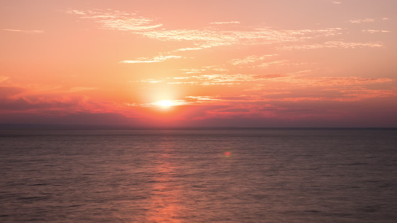 Beautiful gorgeous dramatic sunrise, sunset over the sea