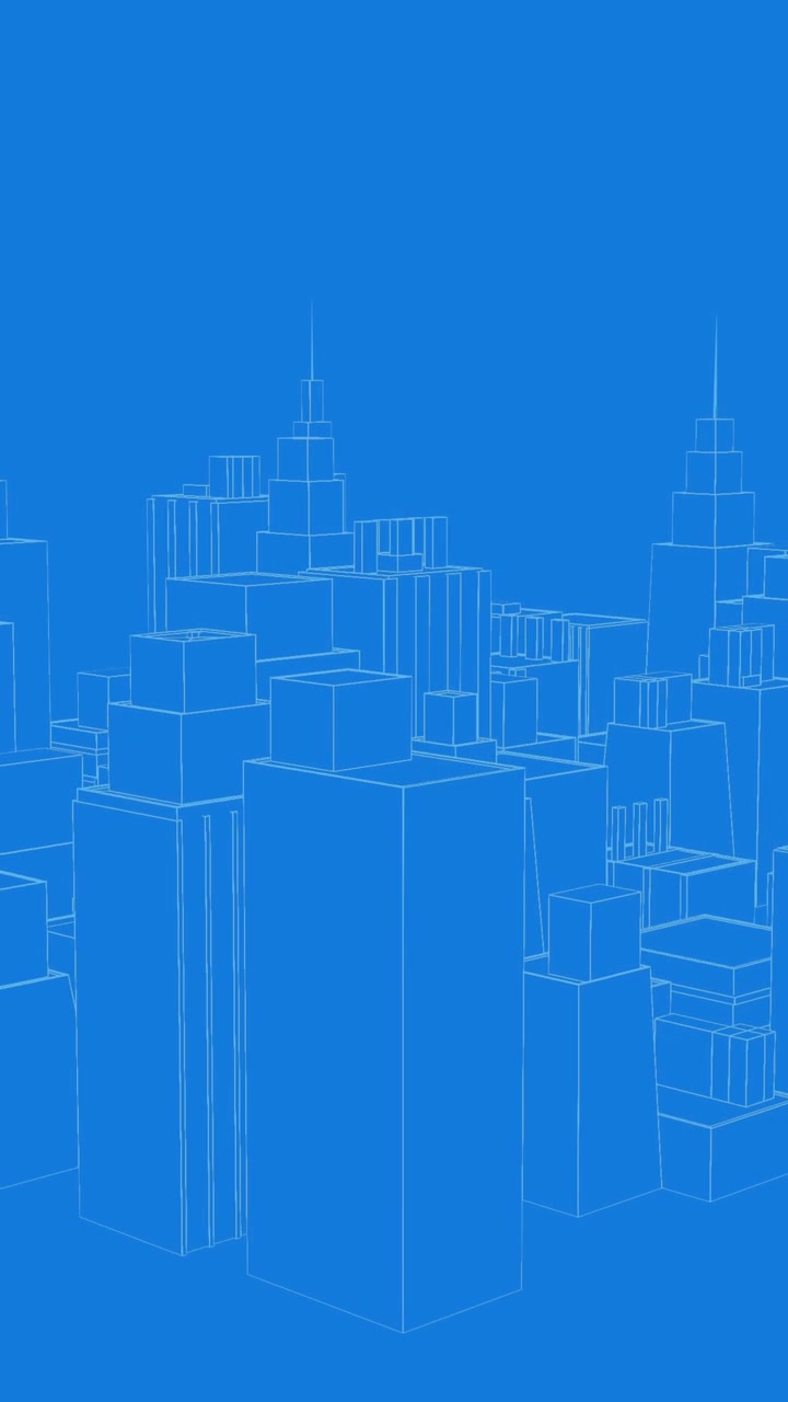 Edifici virtuali in una città