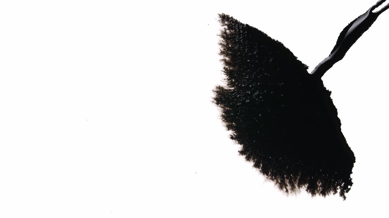Black Ink Drops On White Background