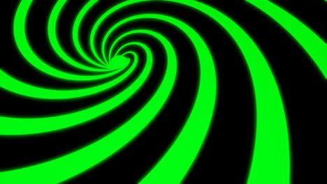 patrón en espiral verde sobre fondo negro