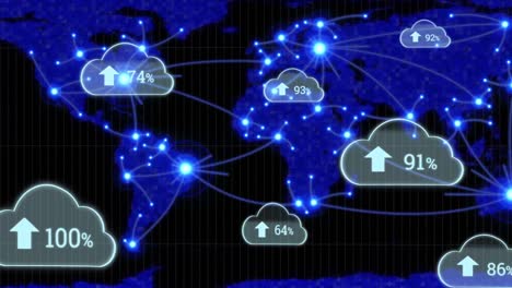 Subir-Nubes-De-Progreso-Y-Mapa-Mundial