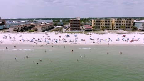 playas del golfo, el horizonte de alabama y la playa con drones video estable