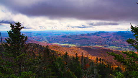 timelapse on top of mountain in autumn