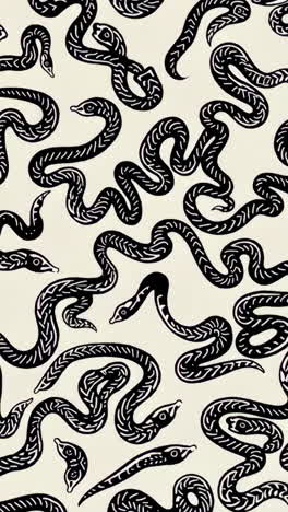 black and white snake pattern