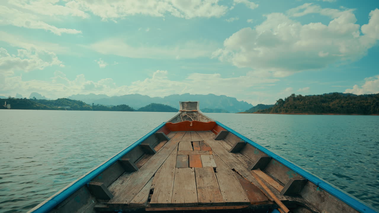 Wooden Boat on a Serene Lake