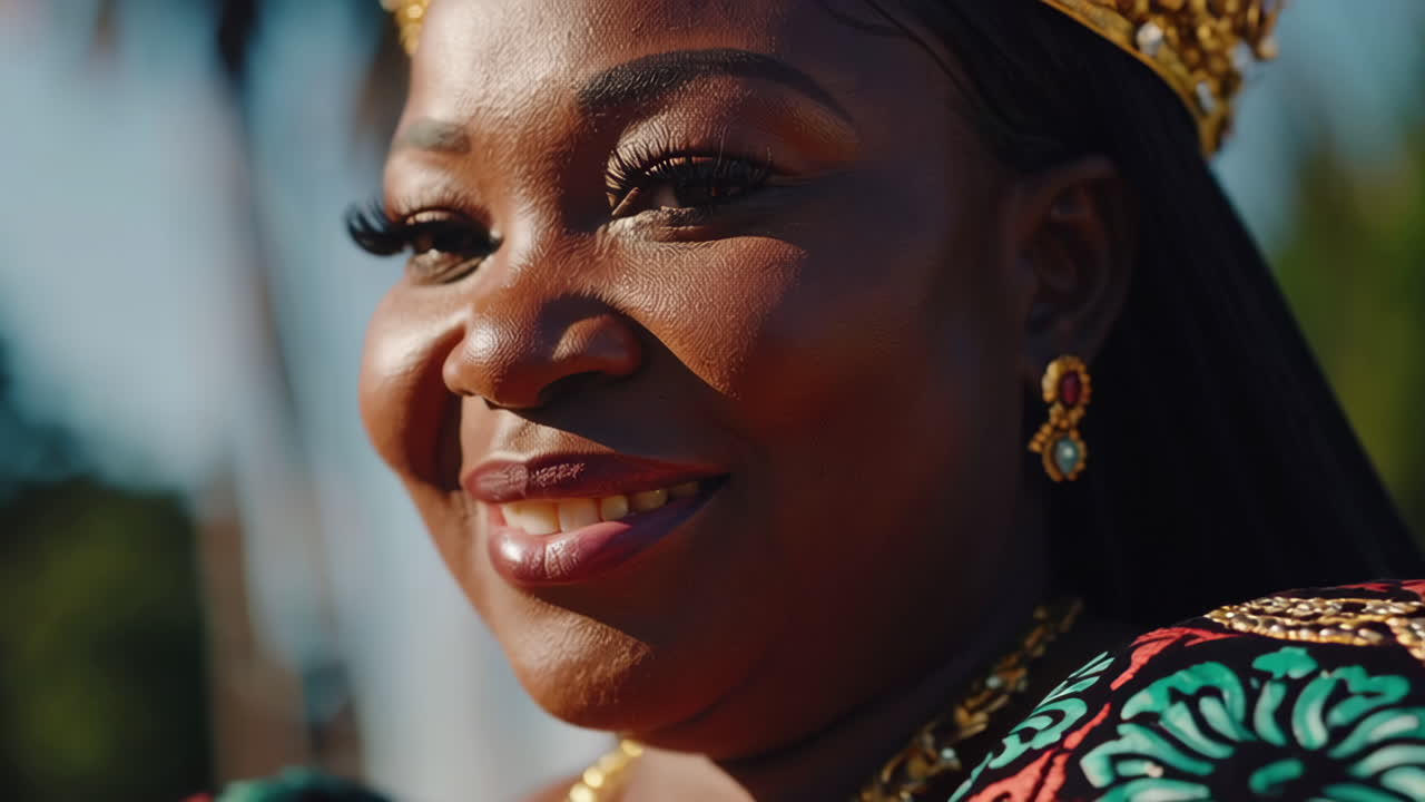 Africká žena v královském oděvu