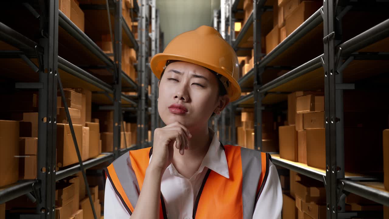 생각 중인 창고 노동자