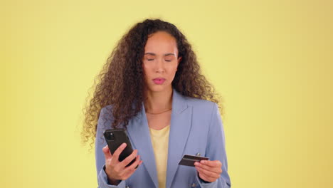 Phone,-online-shopping-and-angry-woman-buying