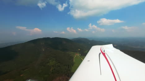 pilots view from small airplane, cross country flying, freedom, adventure and dreams