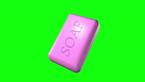 8 animations 3d pink bar soap green screen