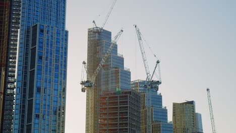 timelapse of a modern london construction project in vauxhall, central london.