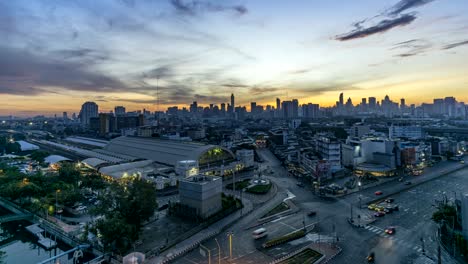 time lapse bangkok in morning