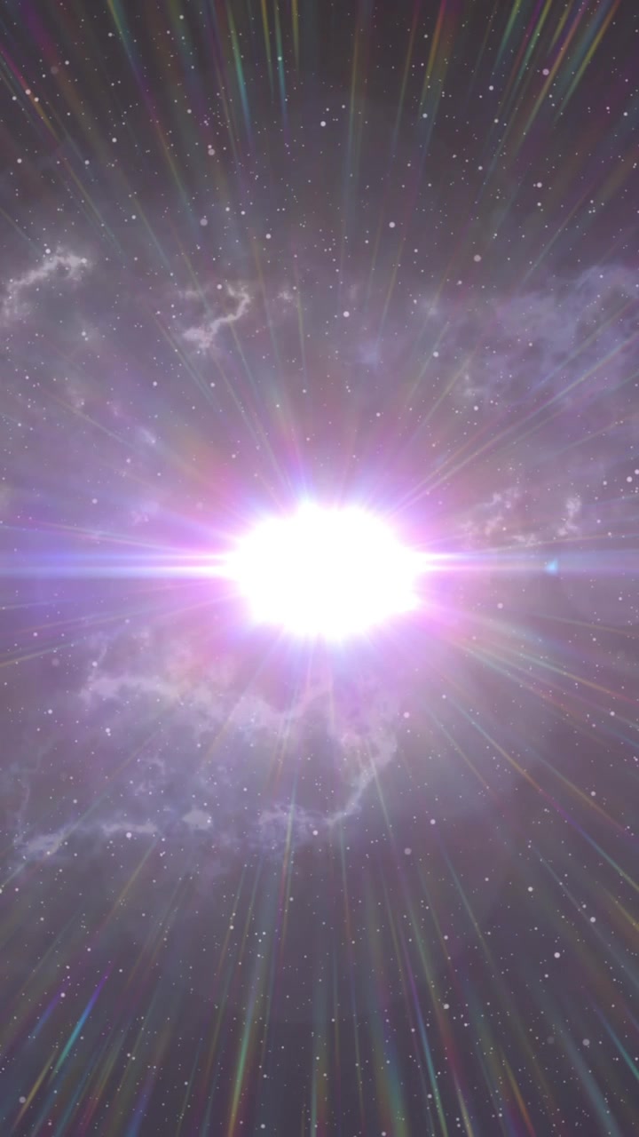 Animazione di scie luminose e spazio su sfondo nero