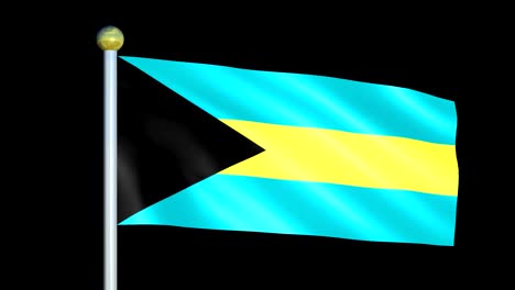 large looping animated flag of bahamas