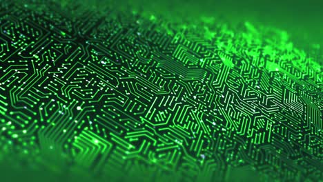 cpu circuit technology background. data signals flowing. perfect loop