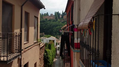 traditional small spanish alley, in granada