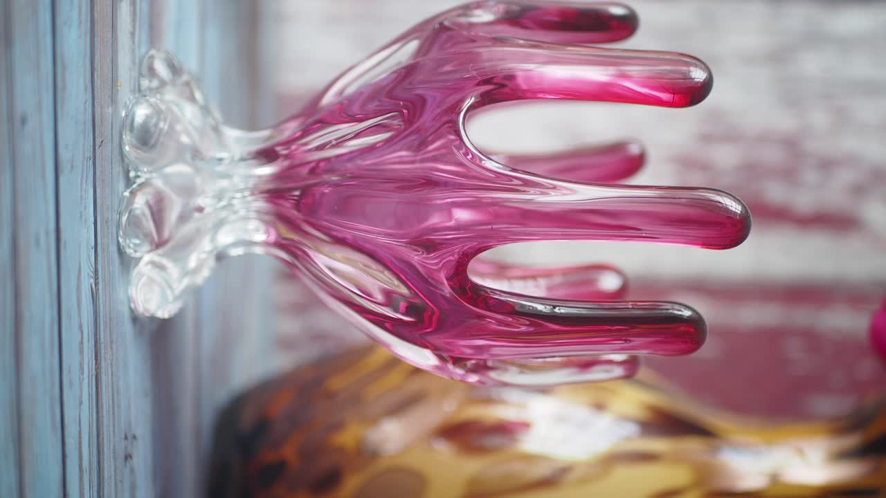 Pink Glass Vase Ornament