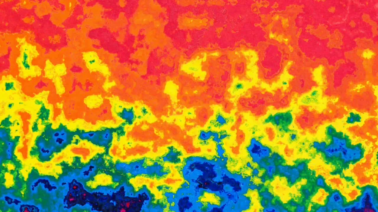 레이어의 밝은 색상의 아름다운 애니메이션, 서로 혼합 및 병합