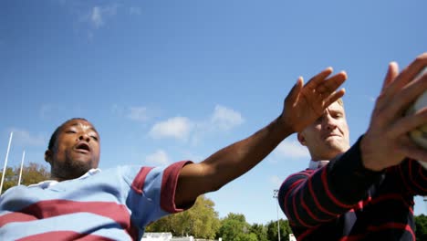 rugby players practicing to defend the ball 4k 4k