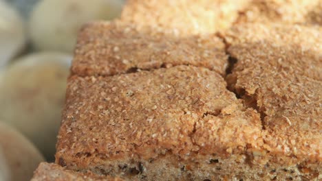 closeup of whole wheat pastry