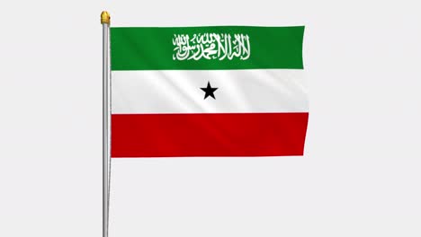 loop video of somaliland flag  fluttering in the wind, slow motion video of 4k , with alpha channel