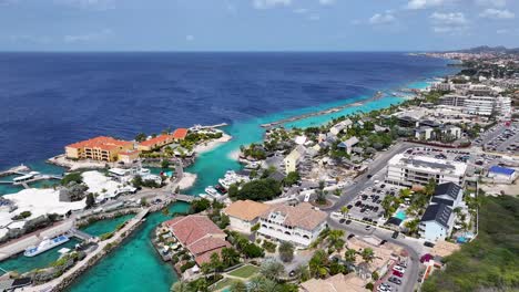 curacao skyline at willemstad in netherlands curacao