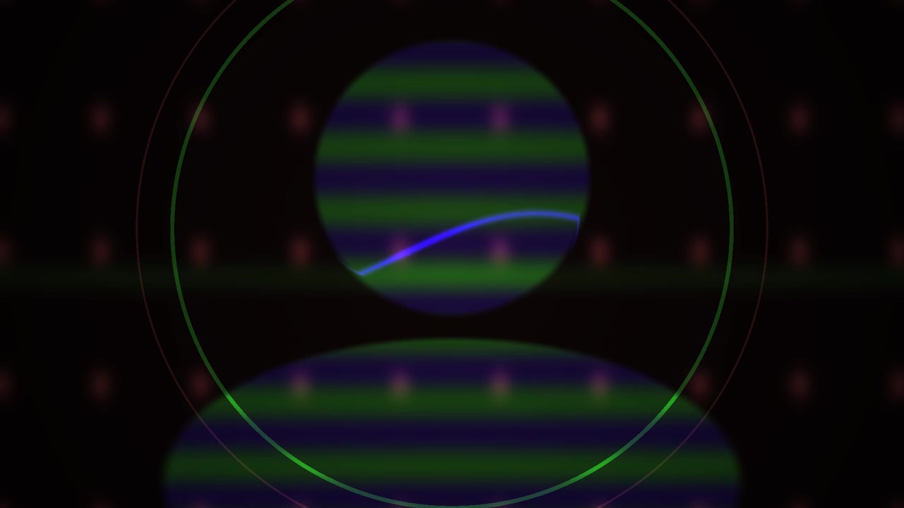 Abstract Digital User Icon with Moving Stripes and Wavy Line