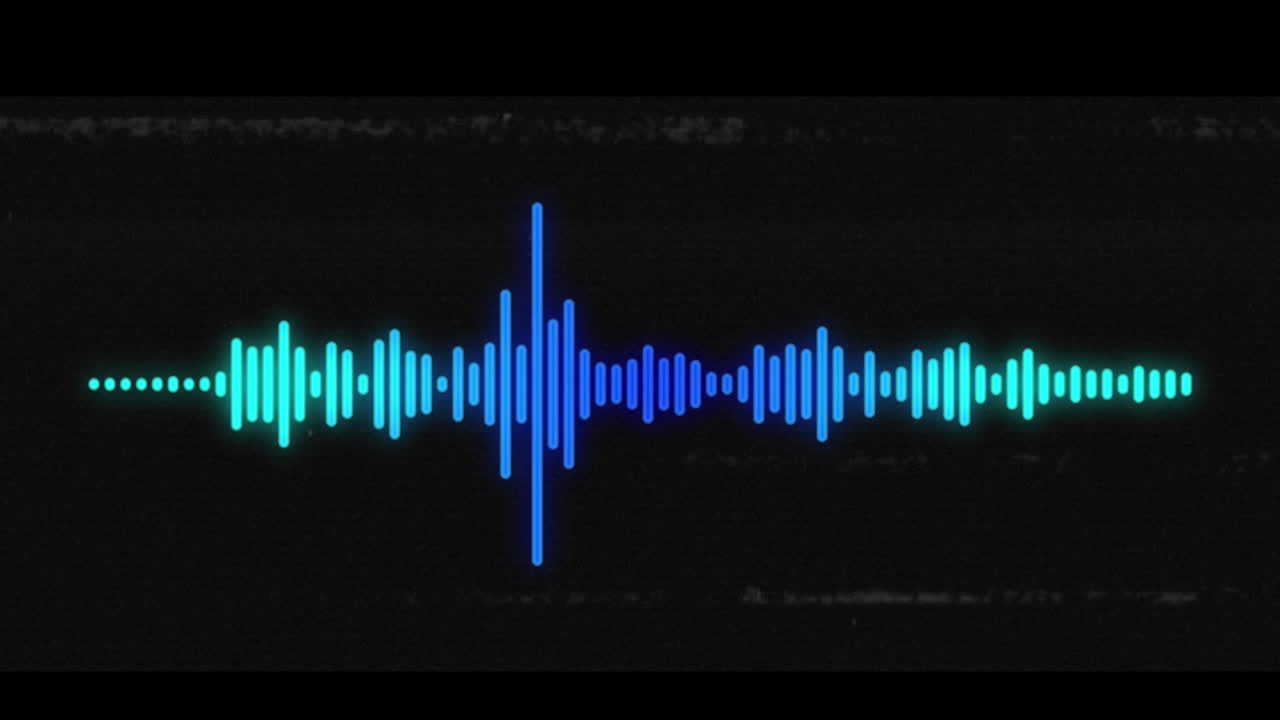 Animation of data processing over black background