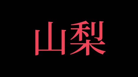 yamanashi japan kanji japanese text animation motion graphics