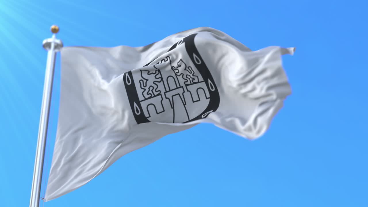 bandera de méxico, ciudad capital de méxico. bucle