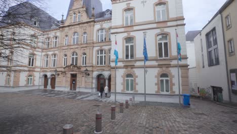 the ministry of foreign and european affairs in luxembourg city, luxembourg, static wide shot