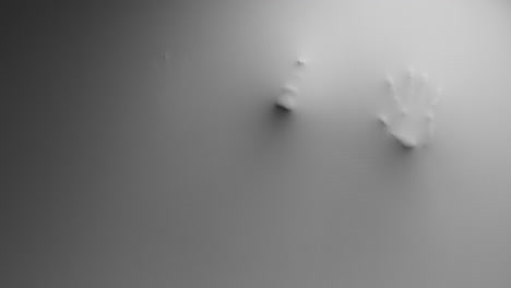 a scary silhouette of a woman appears from the white surface