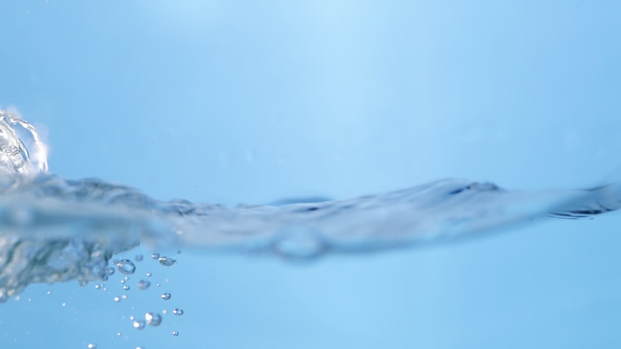 Water Bubbles and Waves Close Up
