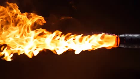 a close up of a torch with flames coming out of it