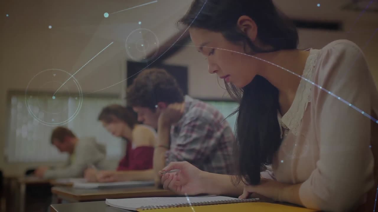 animación de la red de conexiones sobre el aprendizaje de los estudiantes