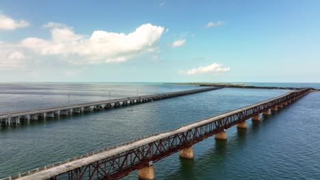 5k aerial drone footage of the bahia honda bridge florida keys