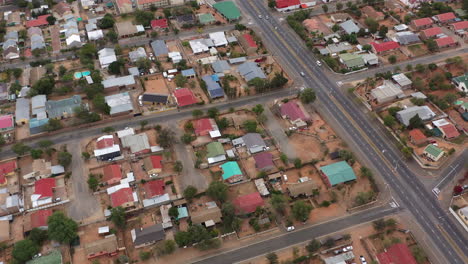 rural countryside city in south africa aerial shot