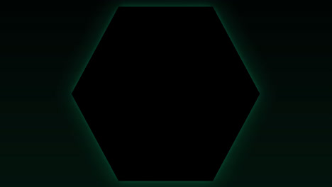 animación de la formación brillante de hexágonos verdes que parpadean en un bucle sin costuras