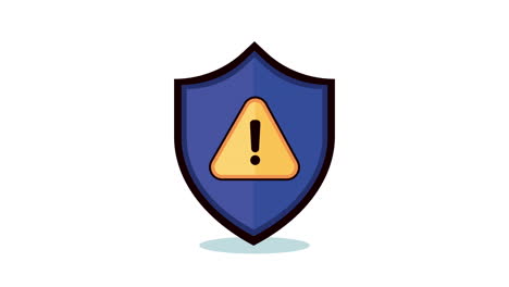 security shield with alert symbol