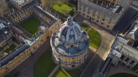 birdseye view of the radcliffe camera building at the university of oxford england