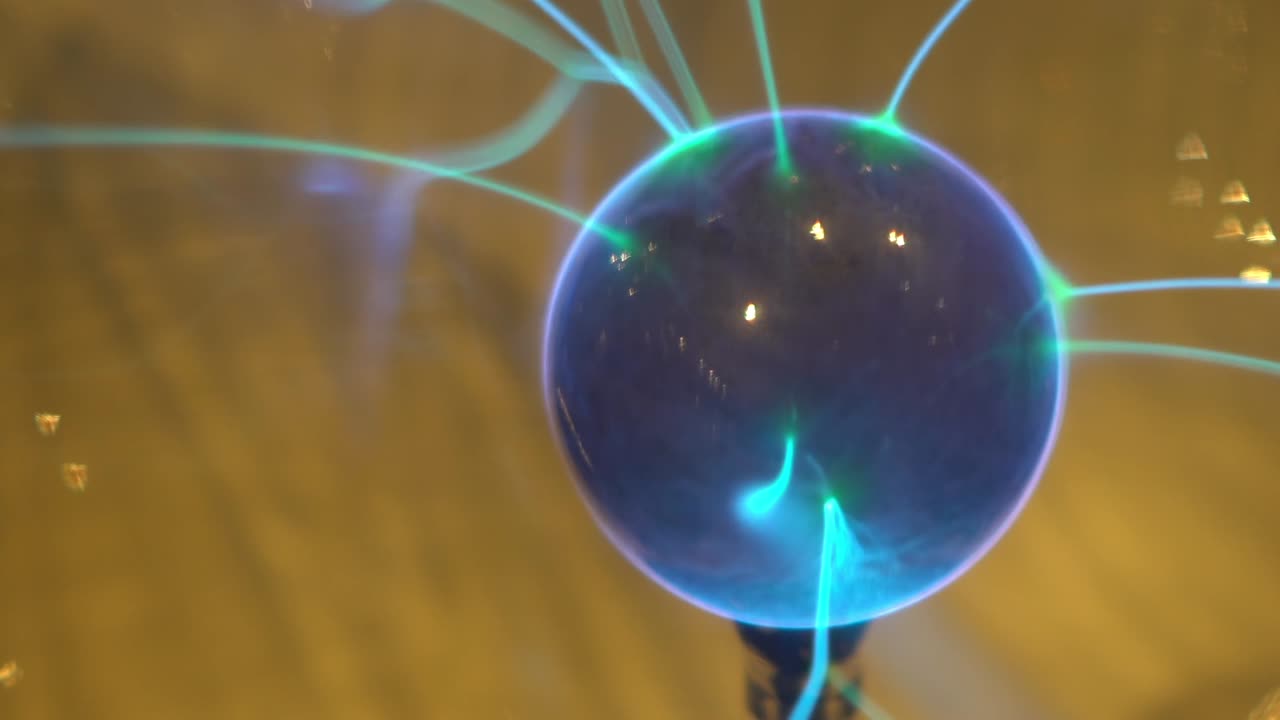 Closeup view of plasma ball