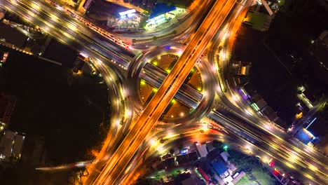 4k,time lapse the road in circle and expressway, motorway and highway and intersection