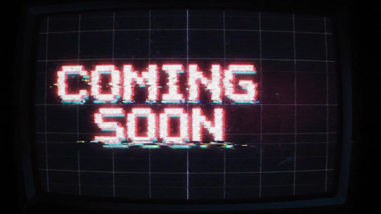 A Glimpse into the Anticipation: 'Coming Soon' Message on Vintage Screen Signaling Exciting New Content and Experiences Awaiting Viewers in the Future