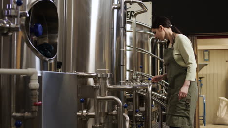 Woman-working-at-brewery