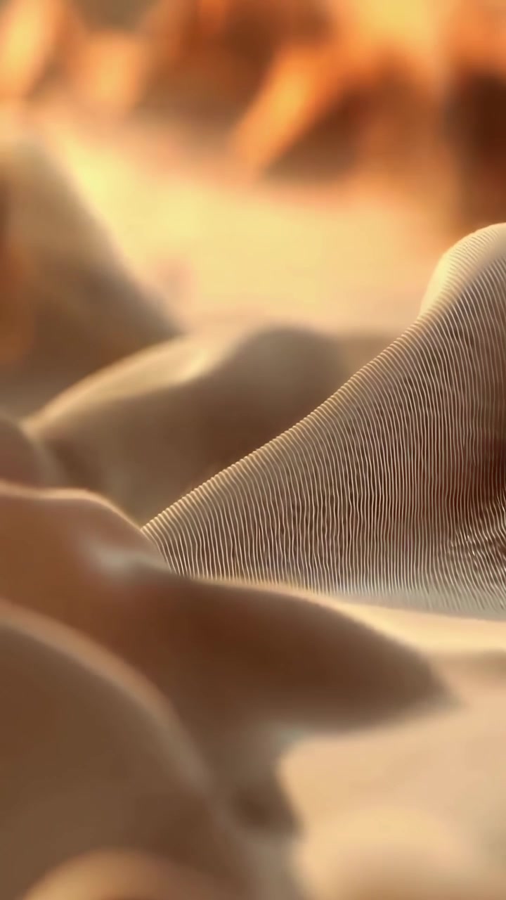 Animazione 3D astratta di onde di tessuto beige fluente
