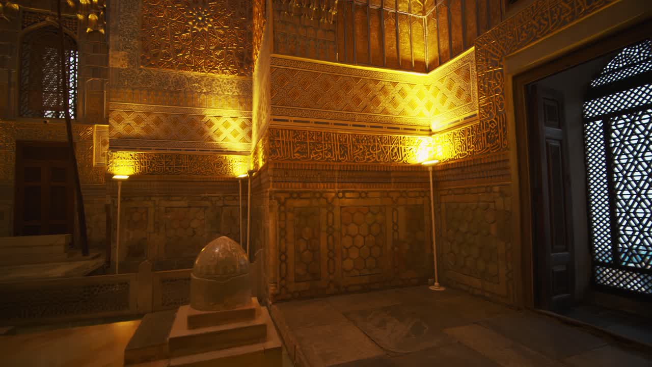 사마르칸트 내부, 아미르 테무르 묘지 우즈베키스탄 1404년에 지어진 비디오 46의 34