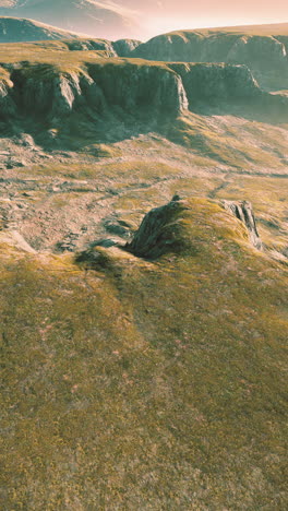 aerial view of a mountain range