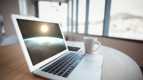 animation of globe spinning on a computer screen