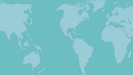 animated world map. animation of seamless loop of the globe flowing horizontally